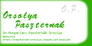 orsolya paszternak business card