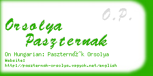 orsolya paszternak business card